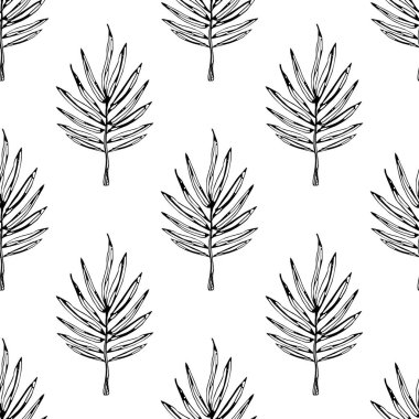 Yaprakların vektör deseni illüstrasyonu