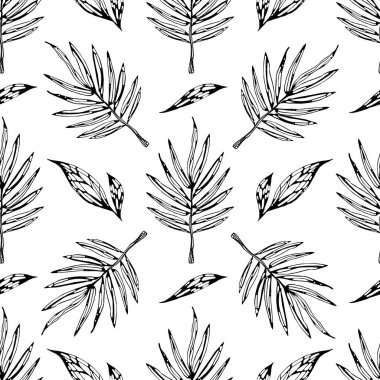 Yaprakların vektör deseni illüstrasyonu