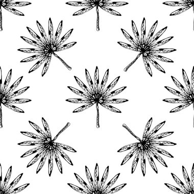 Yaprakların vektör deseni illüstrasyonu