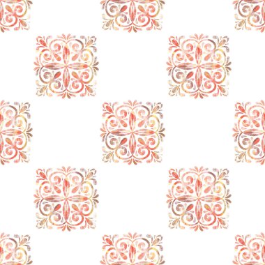 Soyut simetri suluboya boşanmalar çizimler