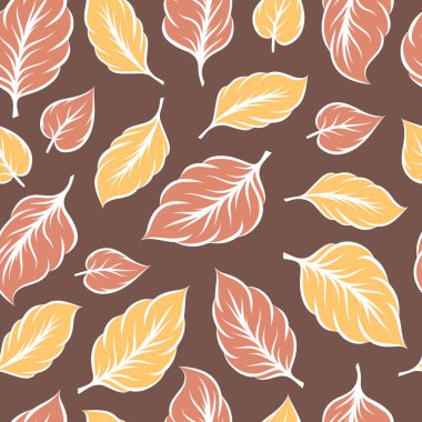 Vektör deseni düşme yaprakları sorunsuz