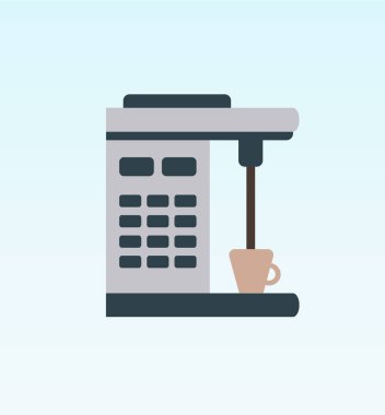 Kahve makinesinin içki yapmak için vektör illüstrasyonuName