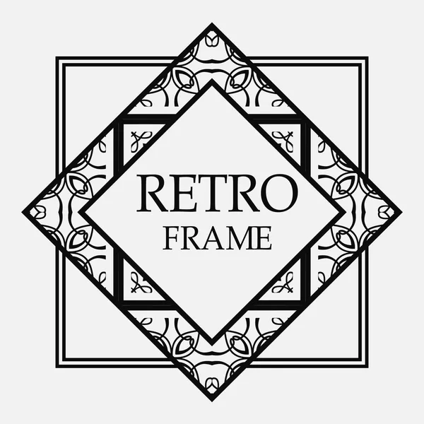 Vintage retro frame — Stock Vector