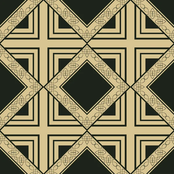 抽象的なヴィンテージ幾何学的な壁紙パターンシームレスな背景 ベクターイラスト — ストックベクタ