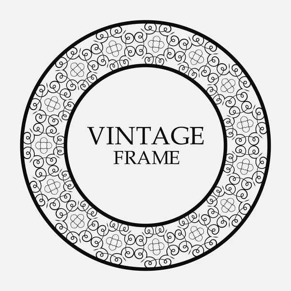Round ornamental frame — Stock Vector