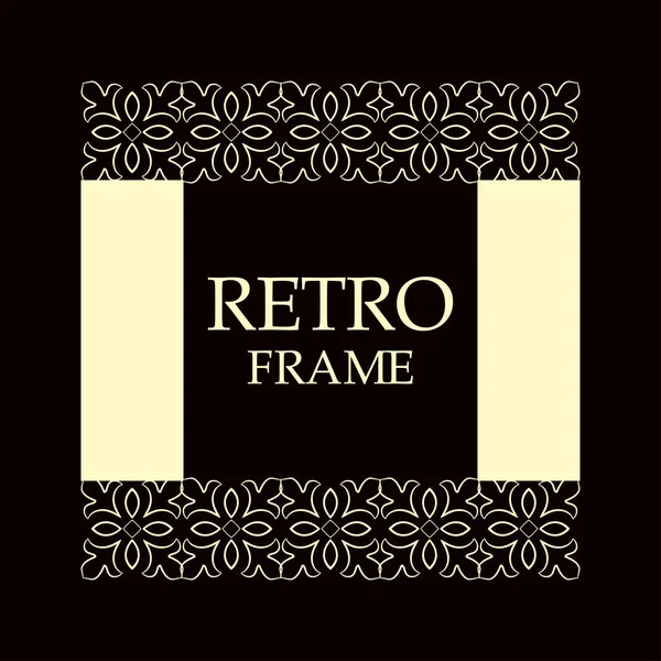 Cornice ornamentale retrò Illustrazione Stock