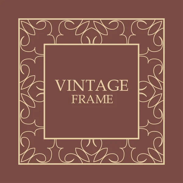 Vintage decoratief frame — Stockvector