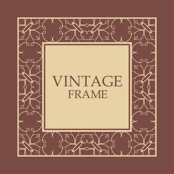 Vintage decorative frame — Stock Vector