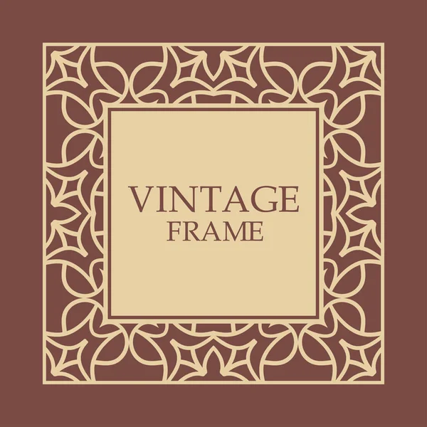 Vintage decoratief frame — Stockvector