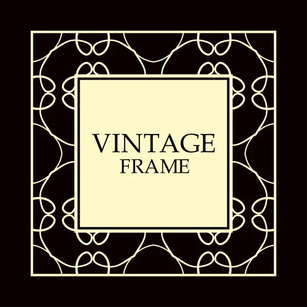 Moldura decorativa vintage — Vetor de Stock