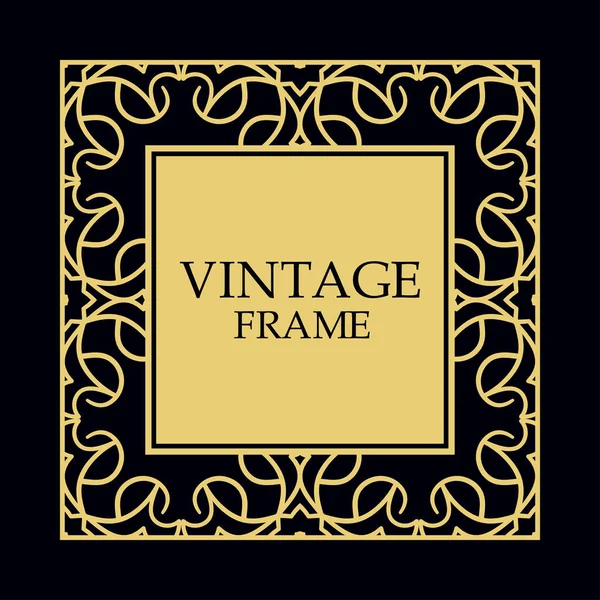 Vintage decoratief frame — Stockvector