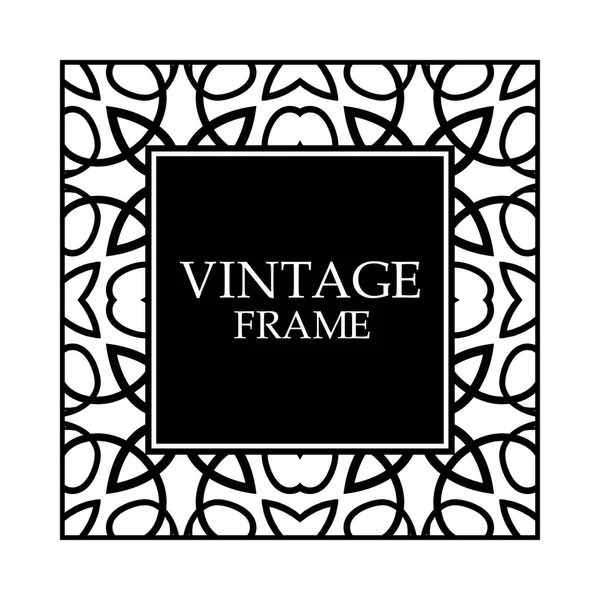 Bingkai dekoratif vintage - Stok Vektor