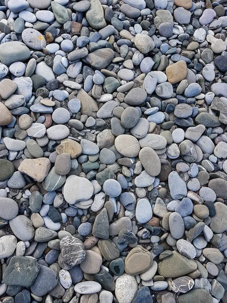 Grå småsten närbild, texturerat bakgrund, sten textur — Stockfoto
