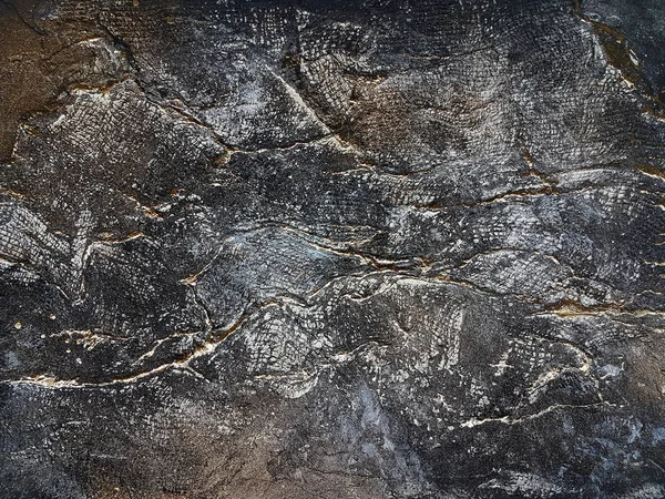 Acrylic painting, Textured paint, Black with gold, Details — Stock Photo, Image