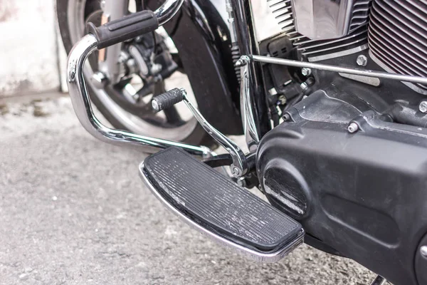 Passo Frente Pedal Mudança Velocidades Peças Cromadas Moto Clássico Pesado — Fotografia de Stock