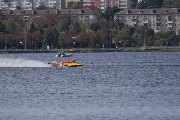 Ternopil Ucrânia 2019Ternopil Hydro 2019 Campeonato Mundial Motorboat Fórmula Água — Fotografia de Stock