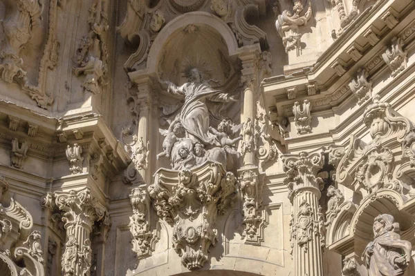 Sculpture Saint San Sebastian European Architecture Design Basilica Traveling Spain — Stock Photo, Image