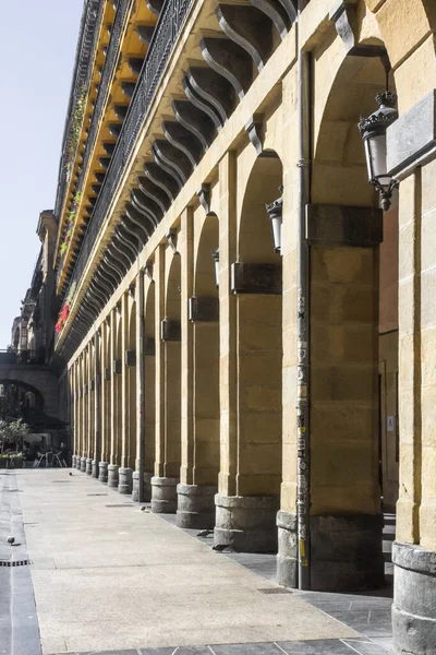 Columns Arches Monumental Stone Structure Strict Lines Architecture High Arches — Stock Photo, Image