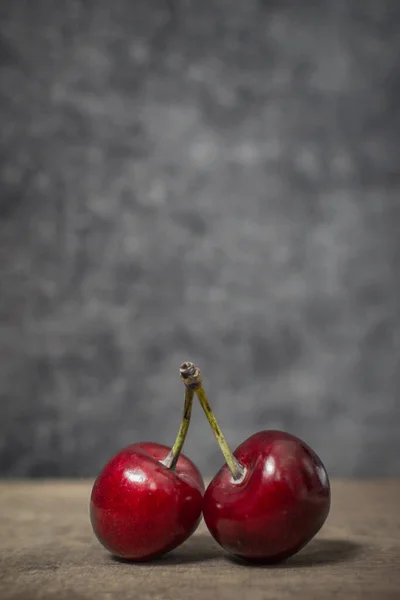 Bagas Vermelhas Cerejas Maduras Doces Alimentos Que São Bons Para — Fotografia de Stock