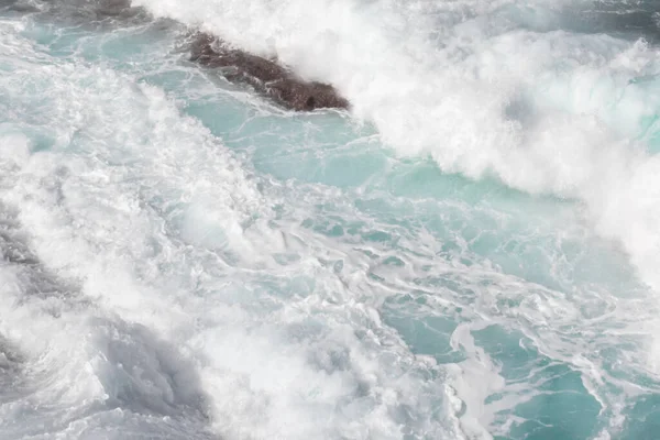 Nástěnná Malba Téma Moře Seascape Interiéru Bílá Mořská Pěna Tyrkysová — Stock fotografie