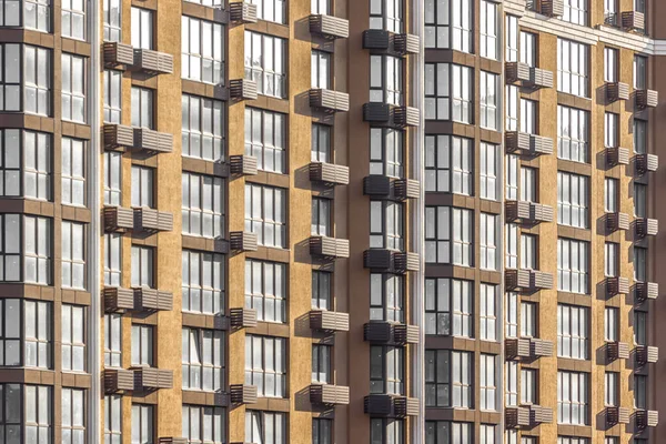 Nombreux Étages Façade Une Nouvelle Maison Géométrie Architecture Marché Immobilier — Photo