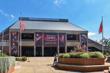 Nashville, TN, USA - September 22, 2019: The Grand Ole Opry House, a world famous concert hall dedicated to honoring country music and its history. clipart
