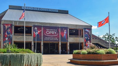 Nashville, TN, USA - September 22, 2019: The Grand Ole Opry House, a world famous concert hall dedicated to honoring country music and its history. clipart