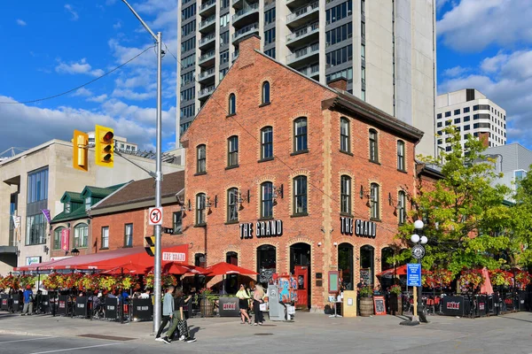 Ottawa Canada June 2020 People Flock Patios One Grand Pizzeria — Stock Photo, Image