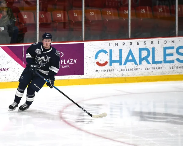 Gatineau Kanada Januar 2019 Alexis Lafreniere Vom Rimouski Ocanic Wärmt — Stockfoto