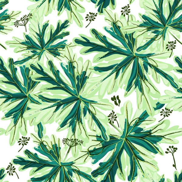 Blumenvektormuster Mit Grünem Blatt Vektorgrafiken