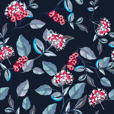 Güzel çiçek vektör desen suluboya tarzında çiçekli