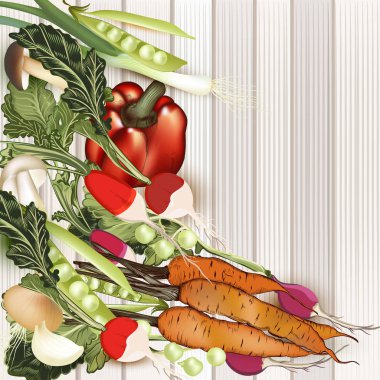 Ahşap doku üzerinde organik sebzeler ile gıda Vegan arka plan, 