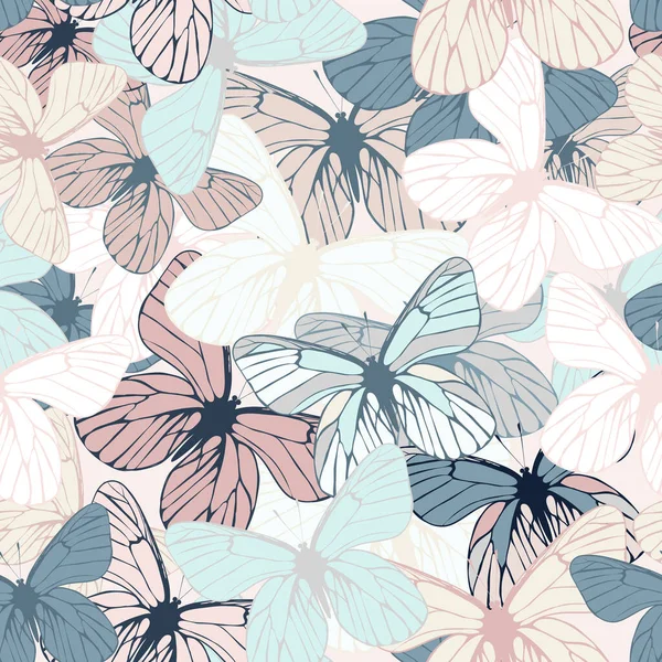 Magnifique Motif Papillon Sans Couture Vectoriel — Image vectorielle