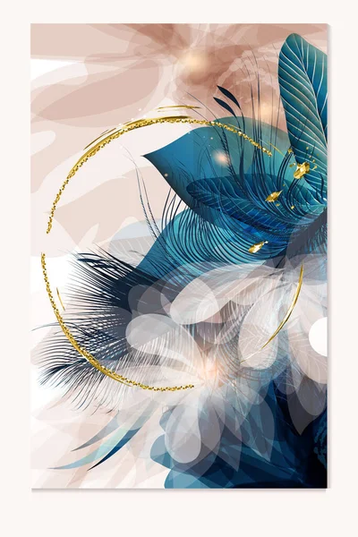 Брошура Векторний Дизайн Абстрактні Шаблони Синьо Рожевих Кольорів Пір Блискітками — стоковий вектор