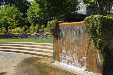 Asheville Kuzey Carolina Arboretum çeşmede su