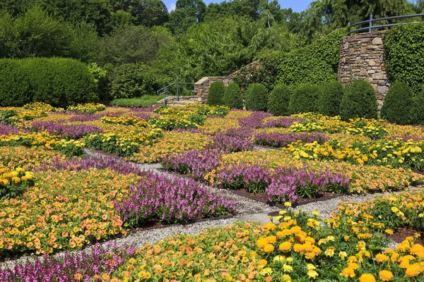 Jardín de edredones con dibujos en Asheville Carolina del Norte —  Fotos de Stock