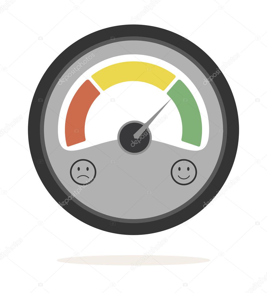 color speedometer, customer satisfaction meter