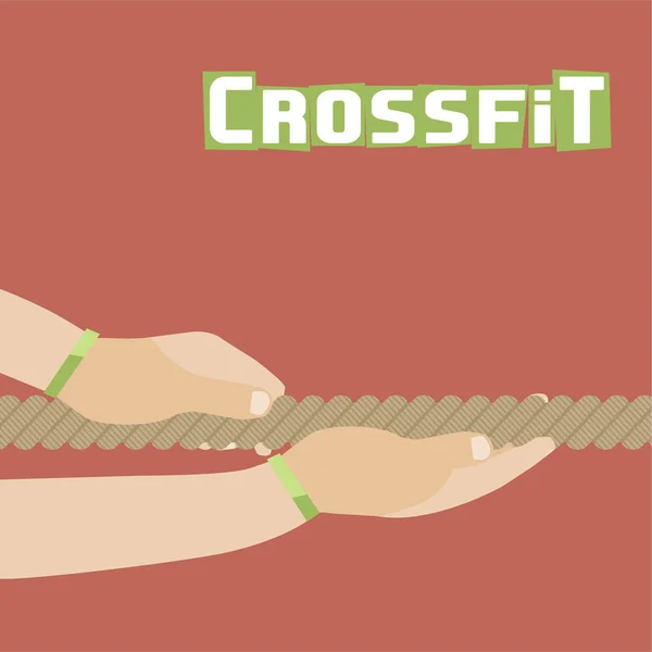 Crissfit poster strong exercise, hand in rope