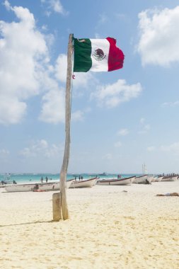 Büyük Meksika bayrağı: caribbean beach sakin ol.