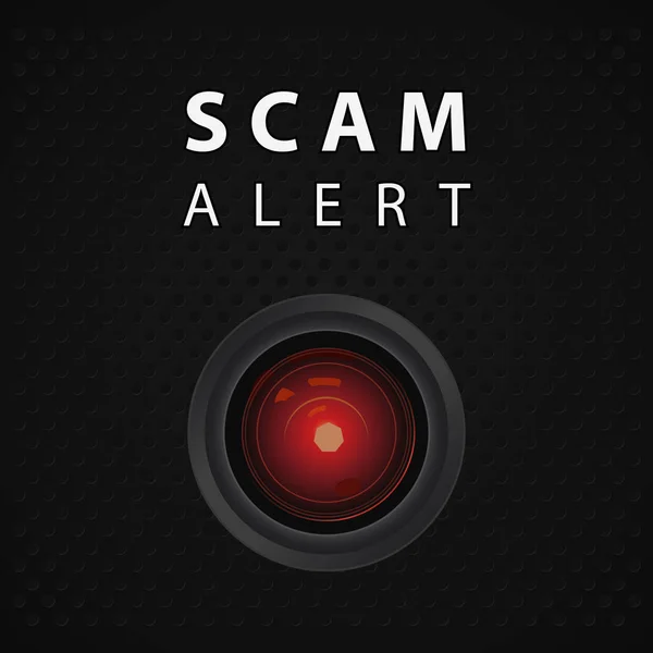 Scam Uyarı Göstergesi Uyarı Poster — Stok Vektör