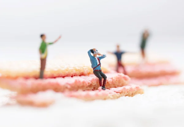 Miniature people photographer — Stock Photo, Image