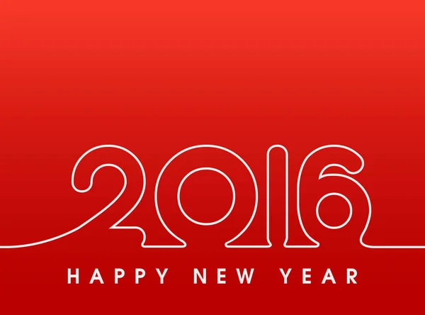 2016年新年あけましておめでとうございます縫製スタイル — ストックベクタ