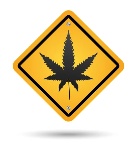 Cannabis-Straßenschild — Stockvektor