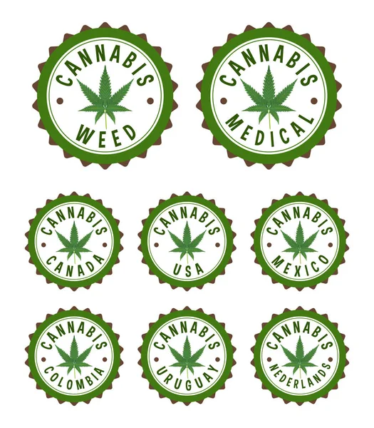大麻邮票 — 图库矢量图片
