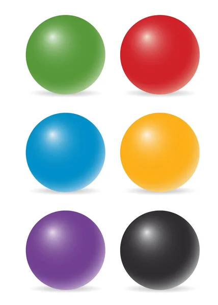 颜色的球 — 图库矢量图片