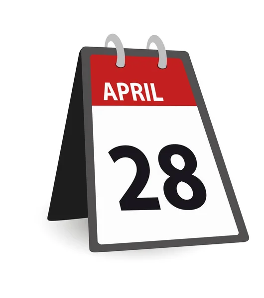 Calendario del día abril — Vector de stock