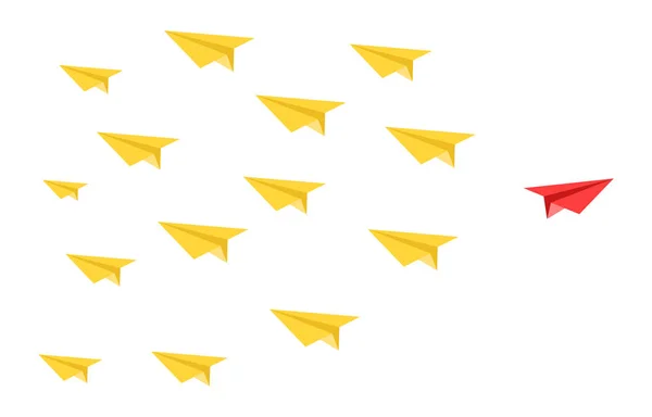 破坏性的纸飞机概念 — 图库矢量图片