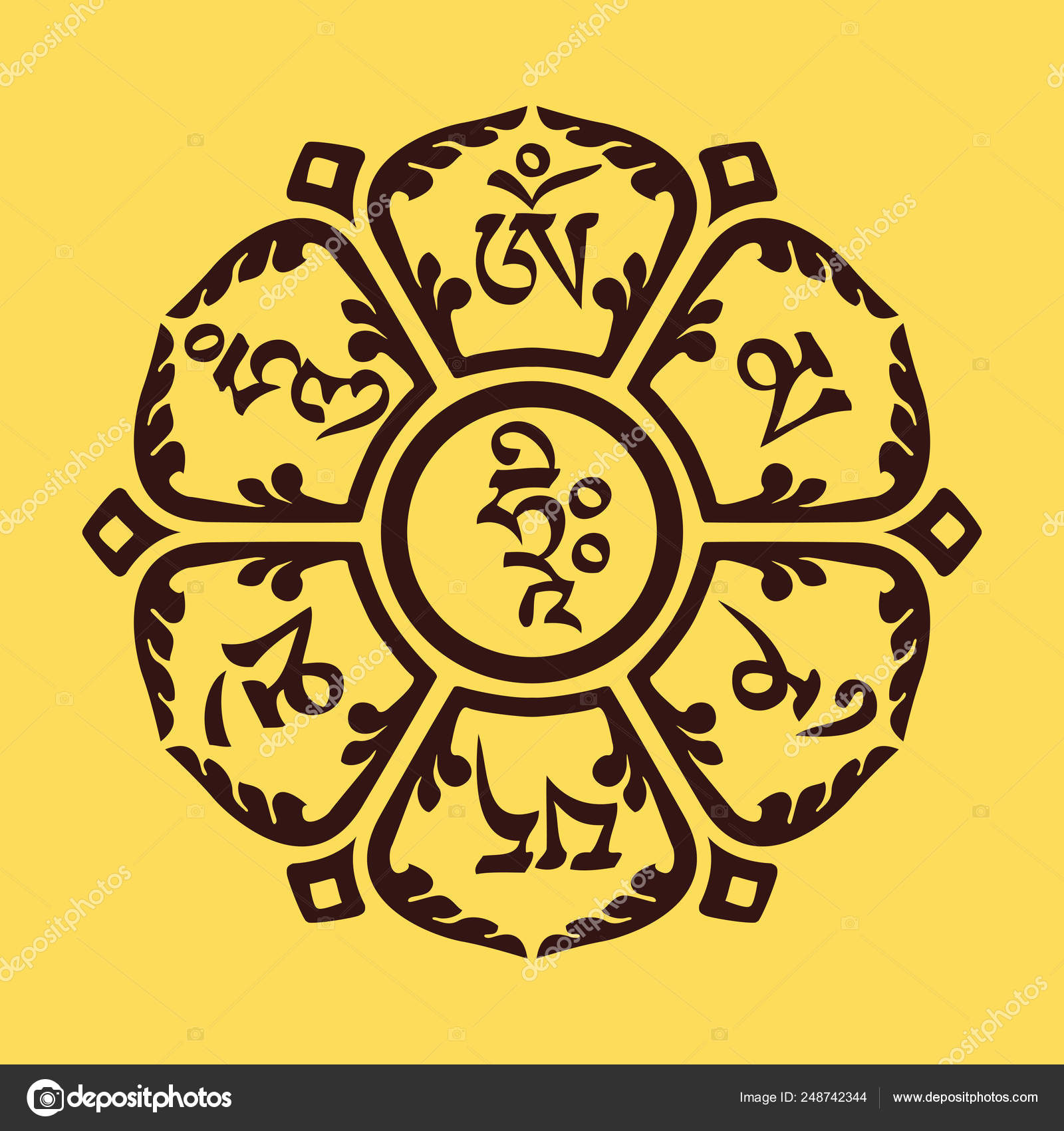 Om mani padme hum Stock Vector Image by ©oculo 248742344
