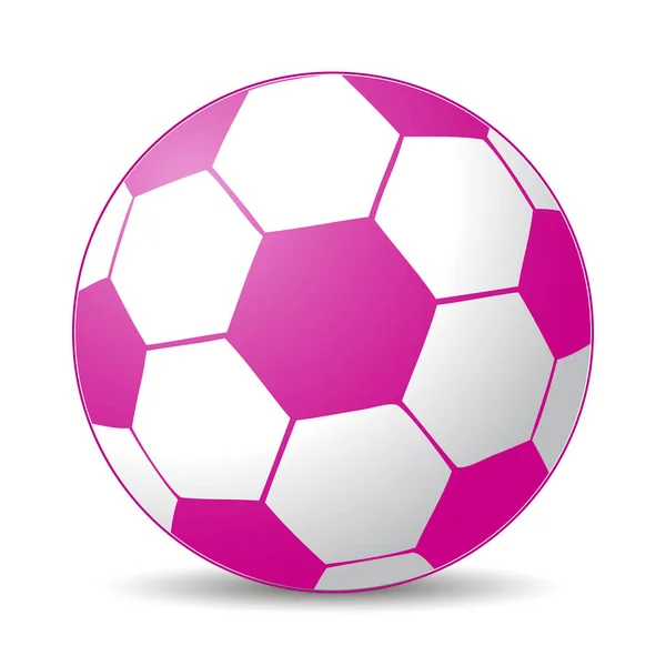 Balle de football rose — Image vectorielle