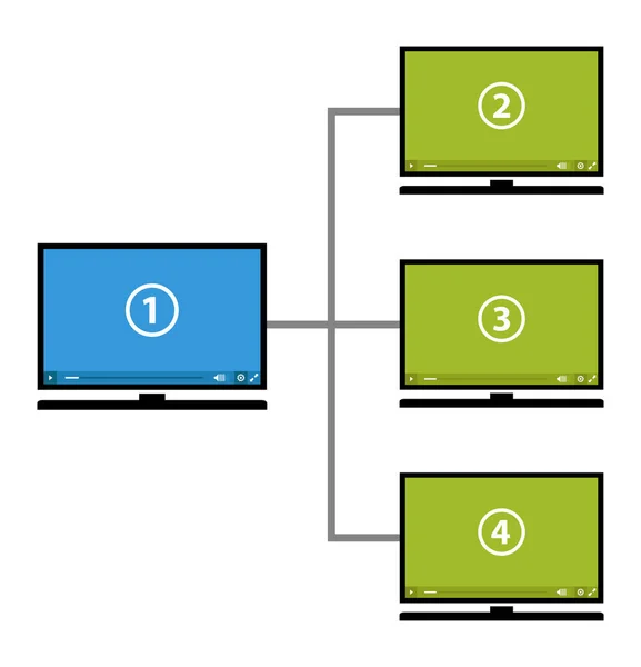 Video diagram — Stockvector
